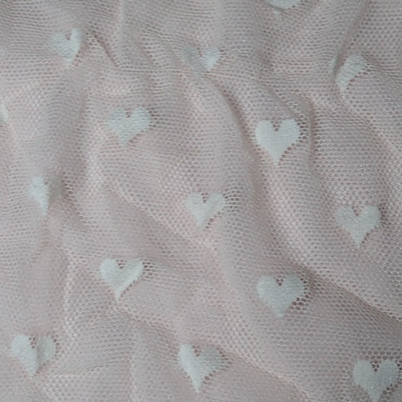 H&M, SHEER TOP WITH HEART PRINTS, COLOR: PINK, SIZE: 8-10Y - Picture 5 of 8